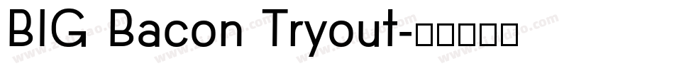 BIG Bacon Tryout字体转换